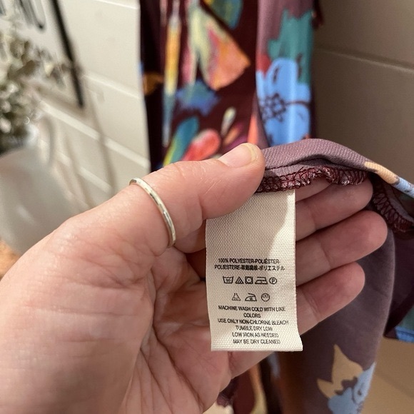 FREE PEOPLE burgundy satin tunic size S - Picture 7 of 8